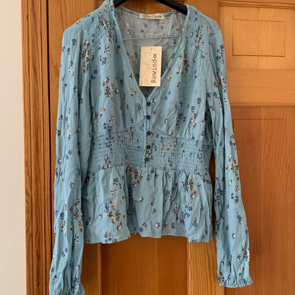 Floral peplum top
